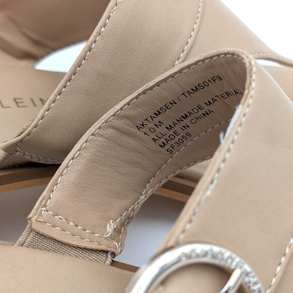 Anne Klein Tamsen Buckle Slide Sandal Women's Biscotti Size US10M EU41 - Picture 4 of 10